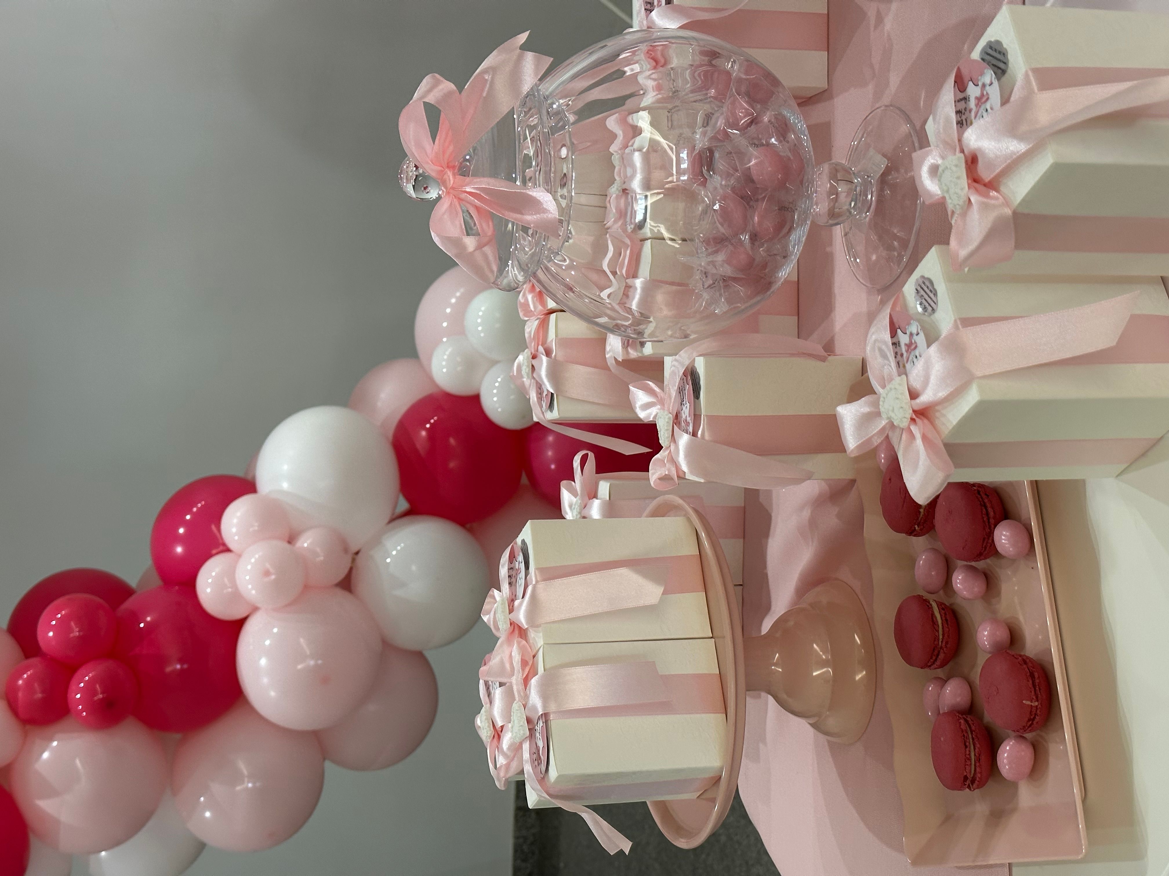 Allestimento Battesimo Tema Marie Aristogatti Rosa – Confettata Elegante con Balloon Arch e Decorazioni Baby Girl