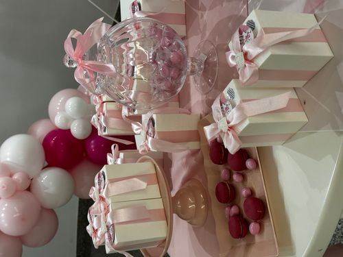 Allestimento Battesimo Tema Marie Aristogatti Rosa – Confettata Elegante con Balloon Arch e Decorazioni Baby Girl