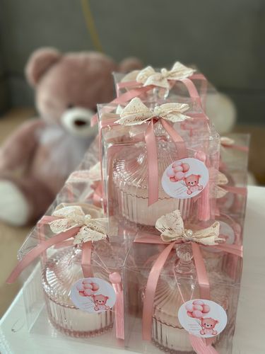 Allestimento Battesimo Elegante Rosa Cipria e Oro – Balloon Arch Organico con Orsetto e Confettata Luxury