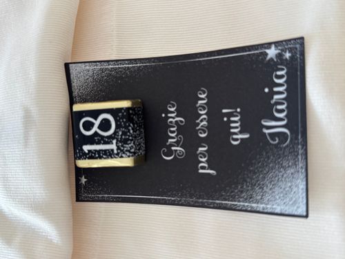 Allestimento elegante per 18 anni in stile black & white luxury parete shimmer nera