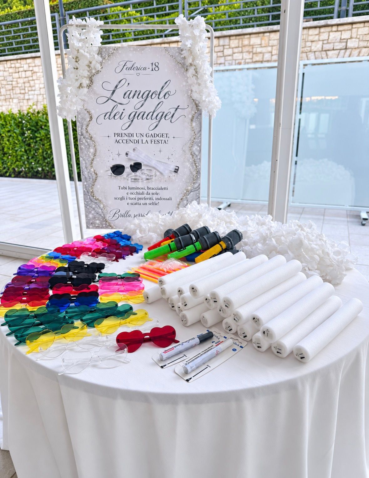 Allestimento 18 anni bianco e argento a Isernia | Federica