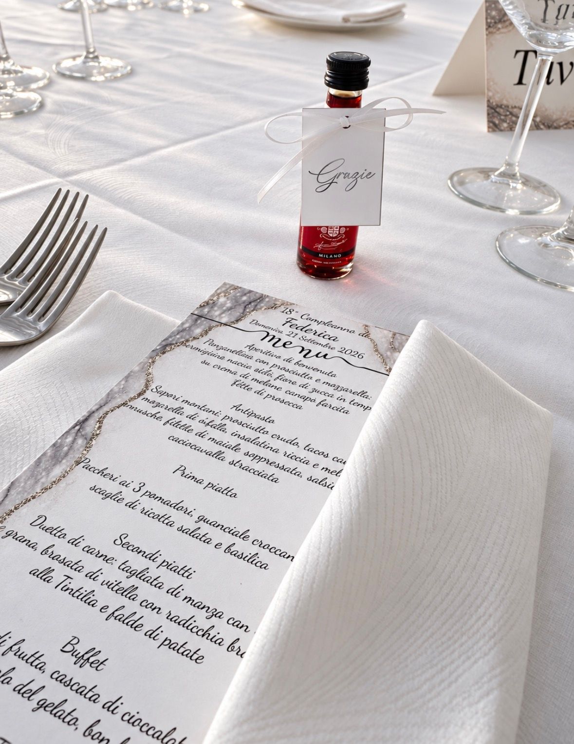 Allestimento 18 anni bianco e argento a Isernia | Federica